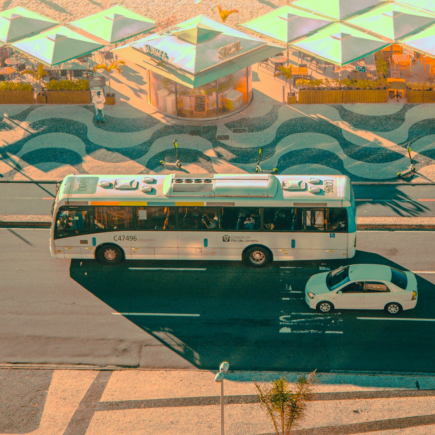 City bus on the streets of Rio de Janeiro — public transport safety